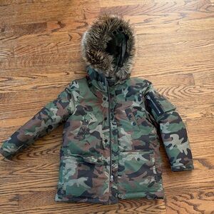 Polo by Ralph Lauren Camouflage Parka with Orange Lining